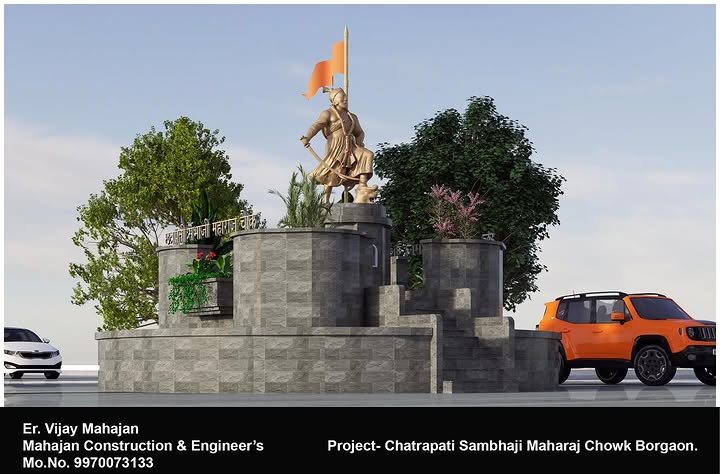 Completed monument construction project