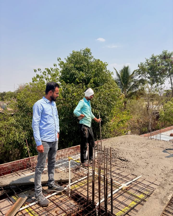 Residential building construction progress